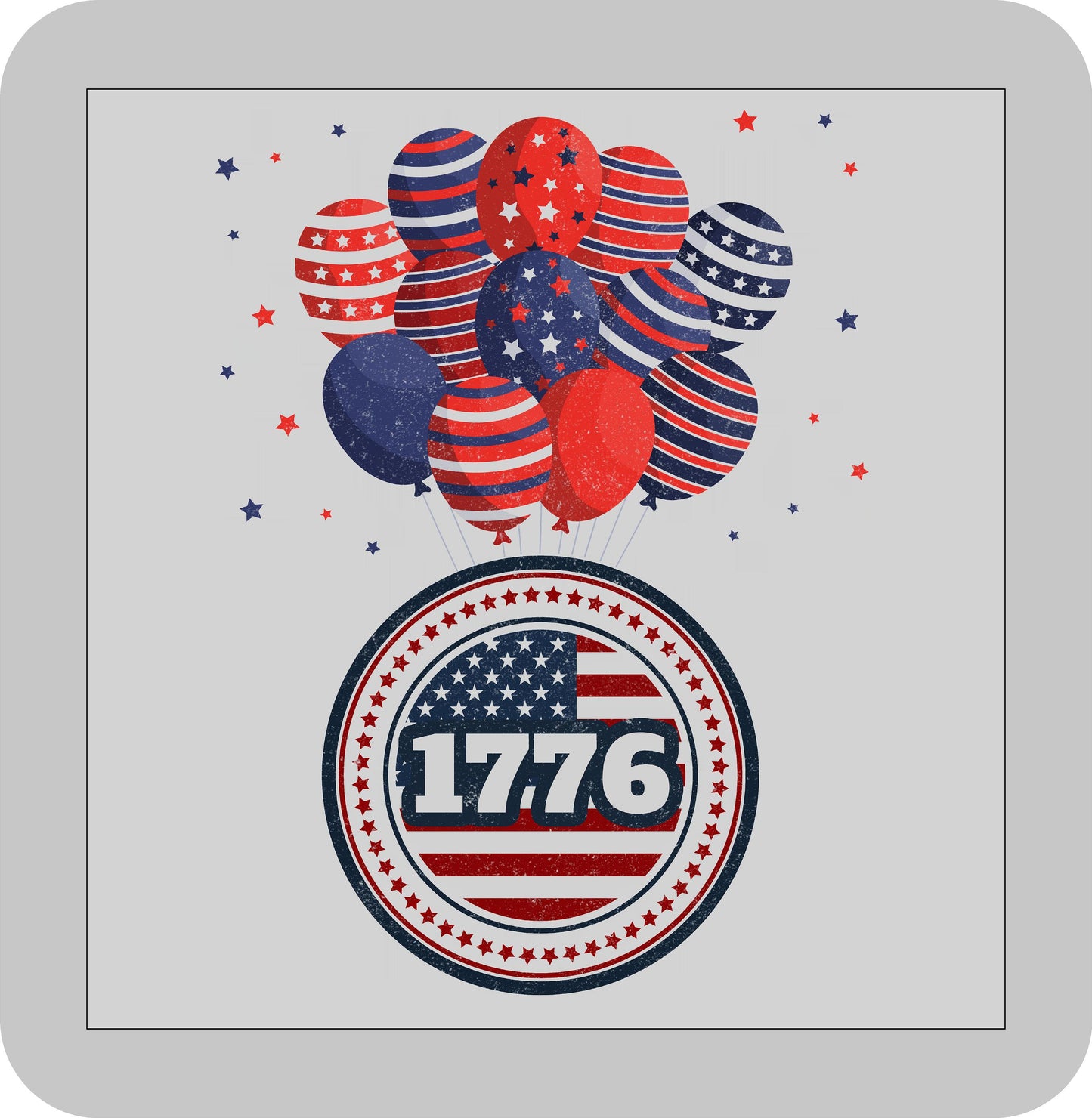 4th of July , 1776 with Balloons- United States of America -DTF transfer