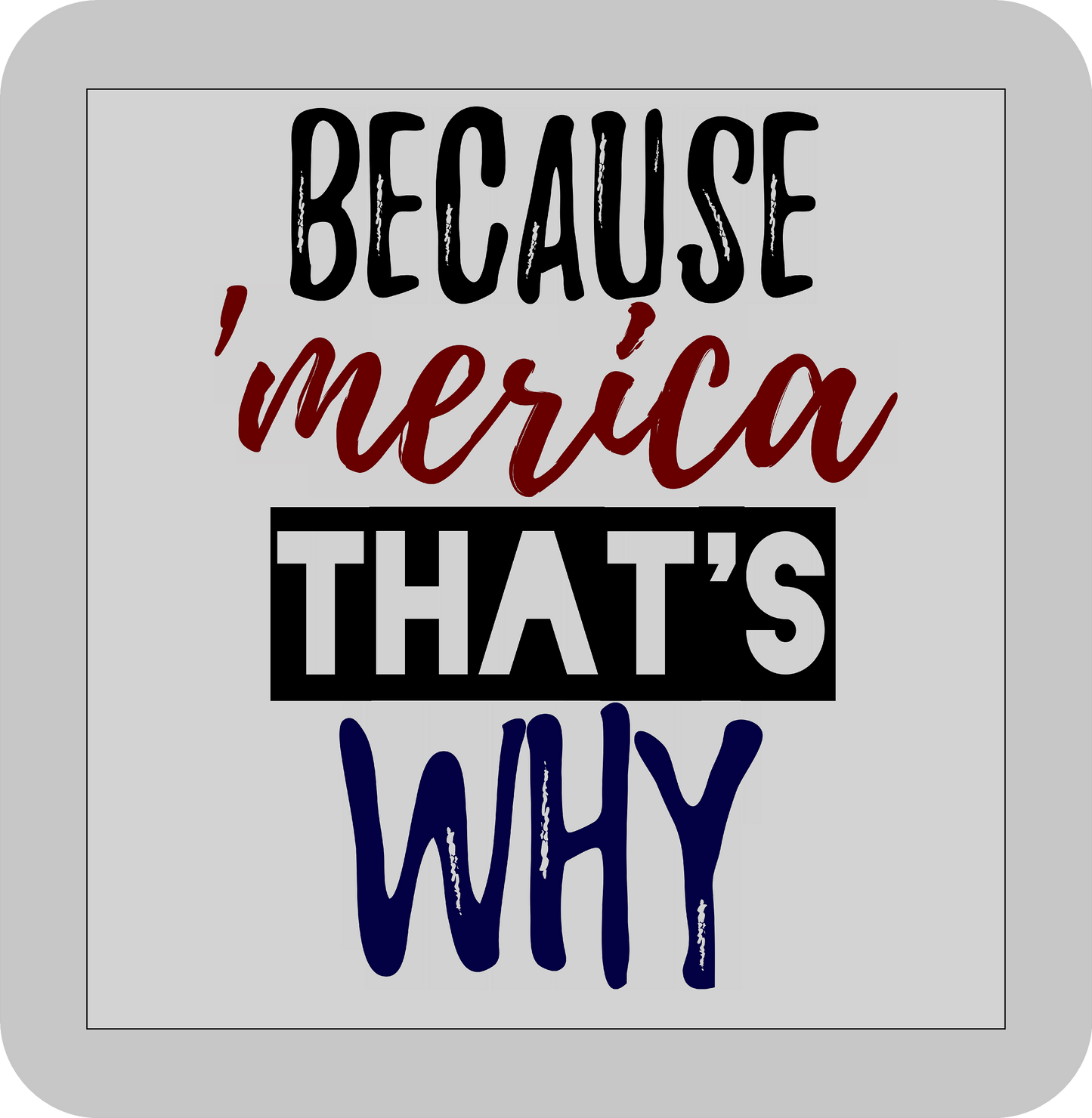 4th of July , Because 'merica that's why -DTF transfer