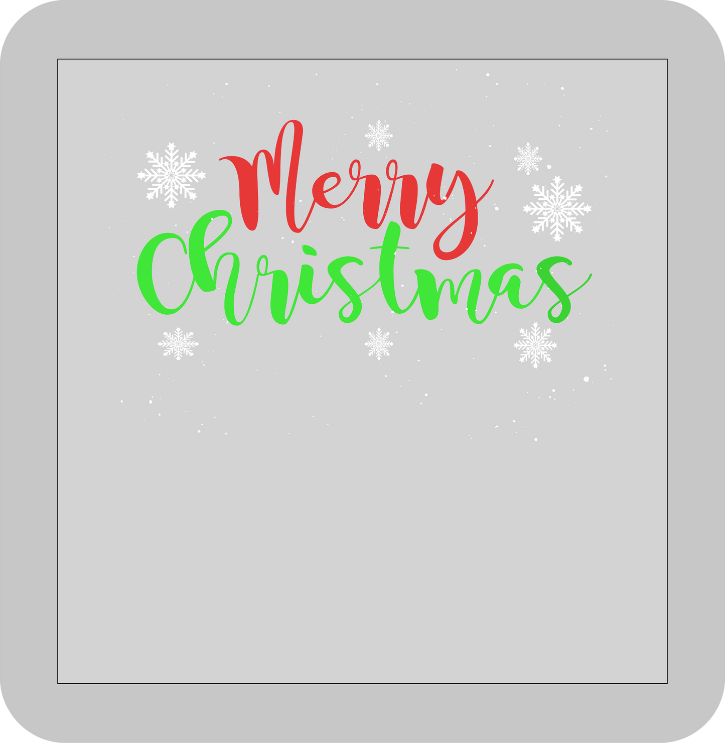 Christmas , Merry Christmas with snow flakes-DTF transfer