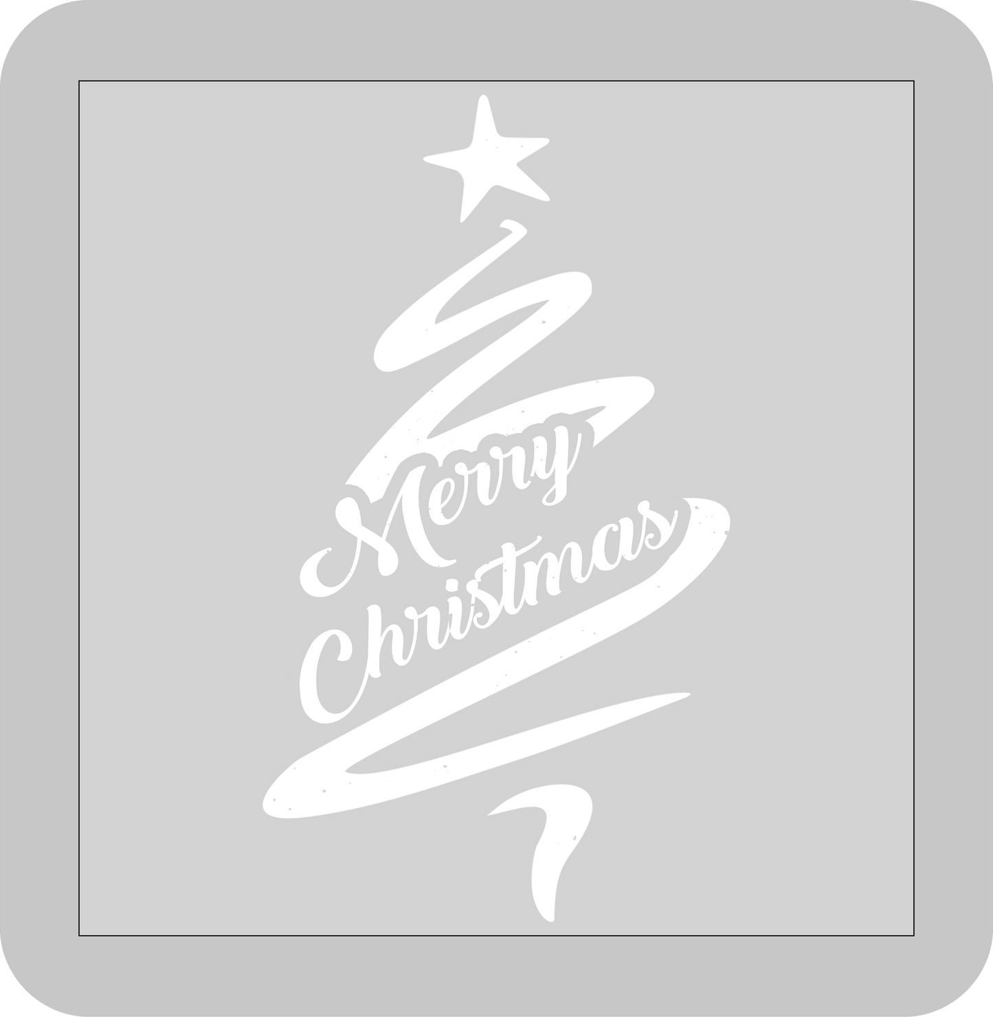 Christmas , Merry Christmas with a Swirl tree -DTF transfer
