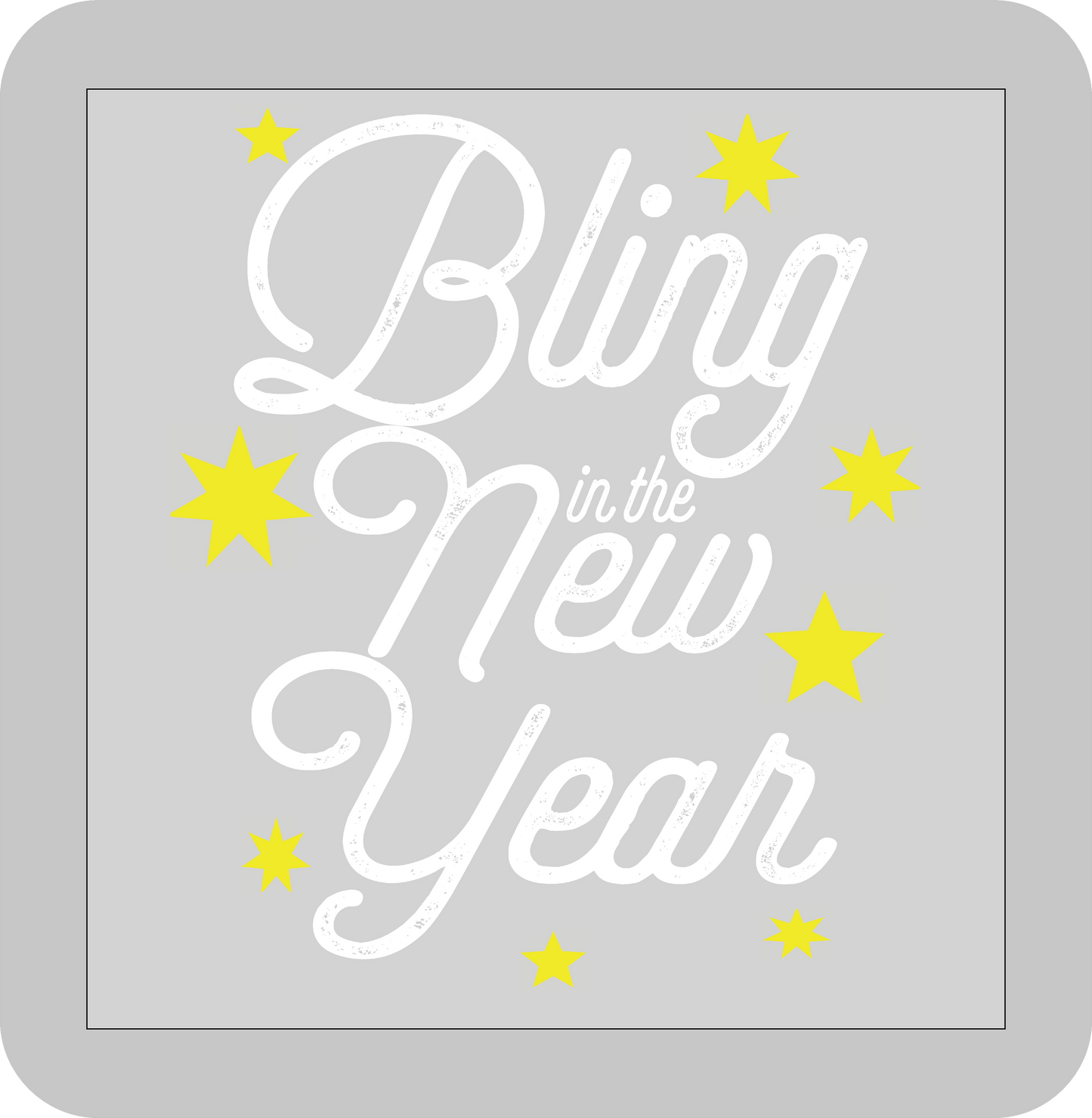 New Year's, Bling in the New Year with stars -DTF transfer