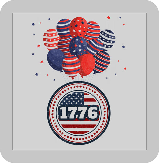 4th of July , 1776 with Balloons- United States of America   -DTF transfer