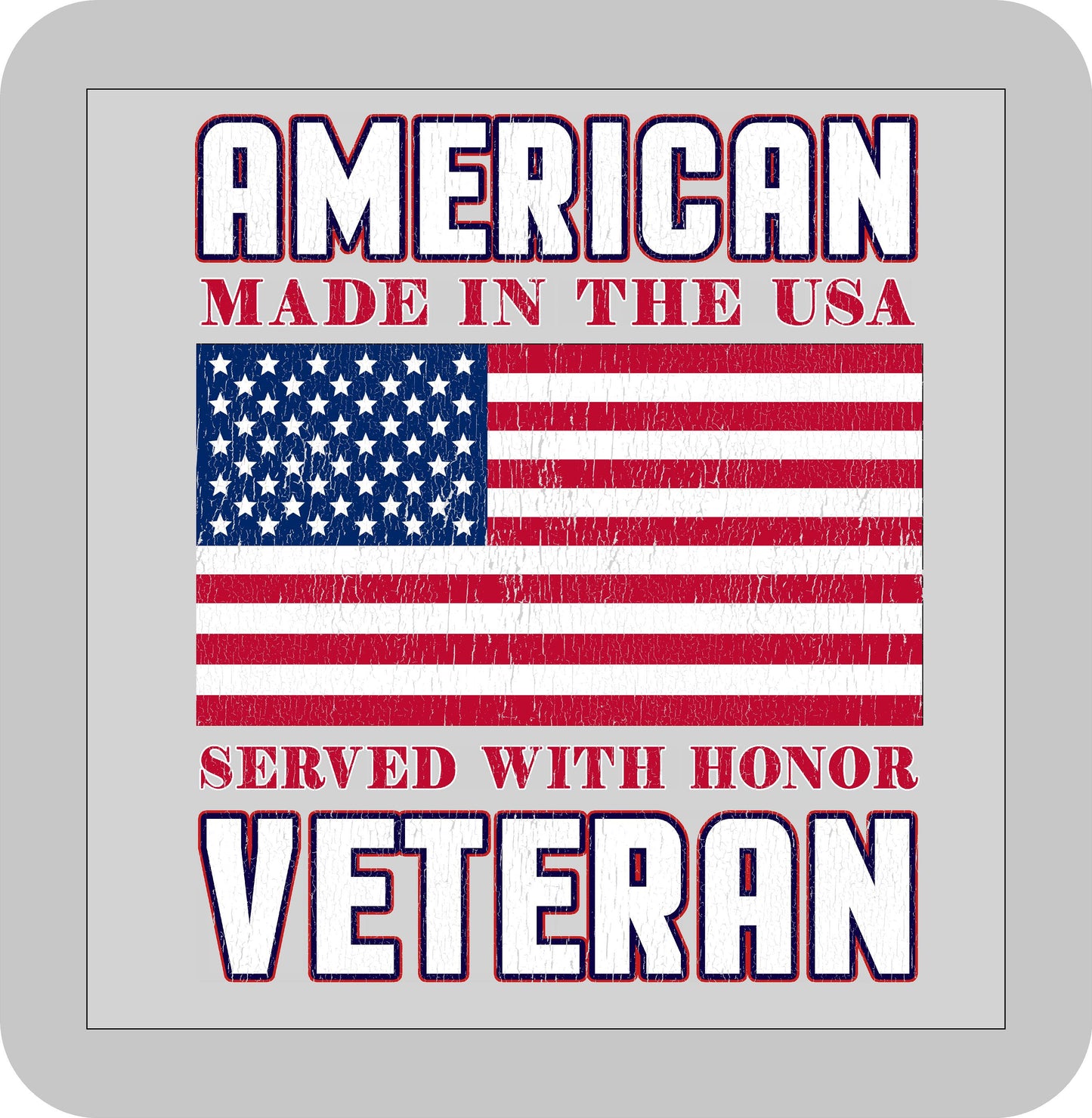 Memorial/Veteran's Day, American Veteran Made in the USA Served with Honor-DTF transfer