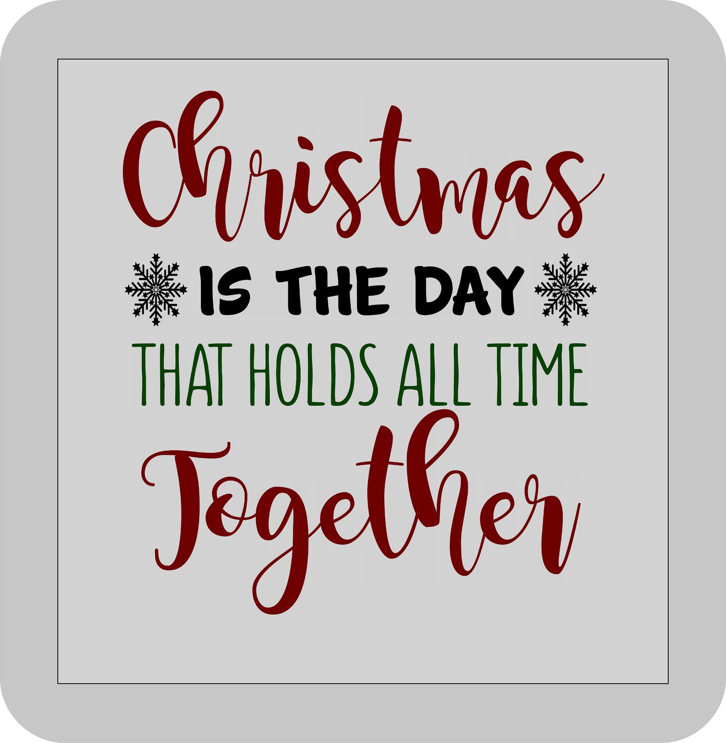 Christmas , Christmas is the day that holds all time together -DTF transfer