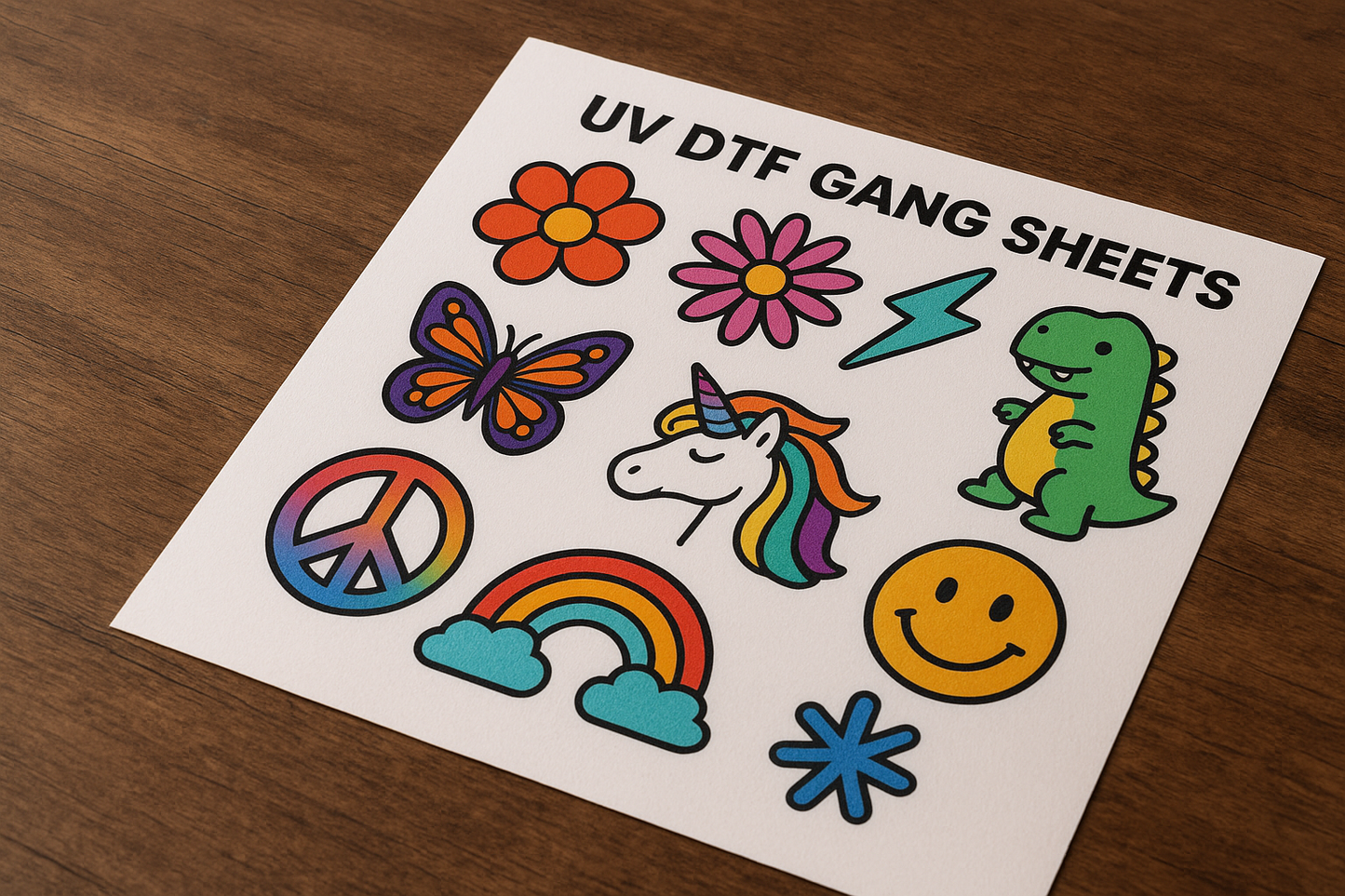 UV DTF Gang Sheet (Permanent sticker)
