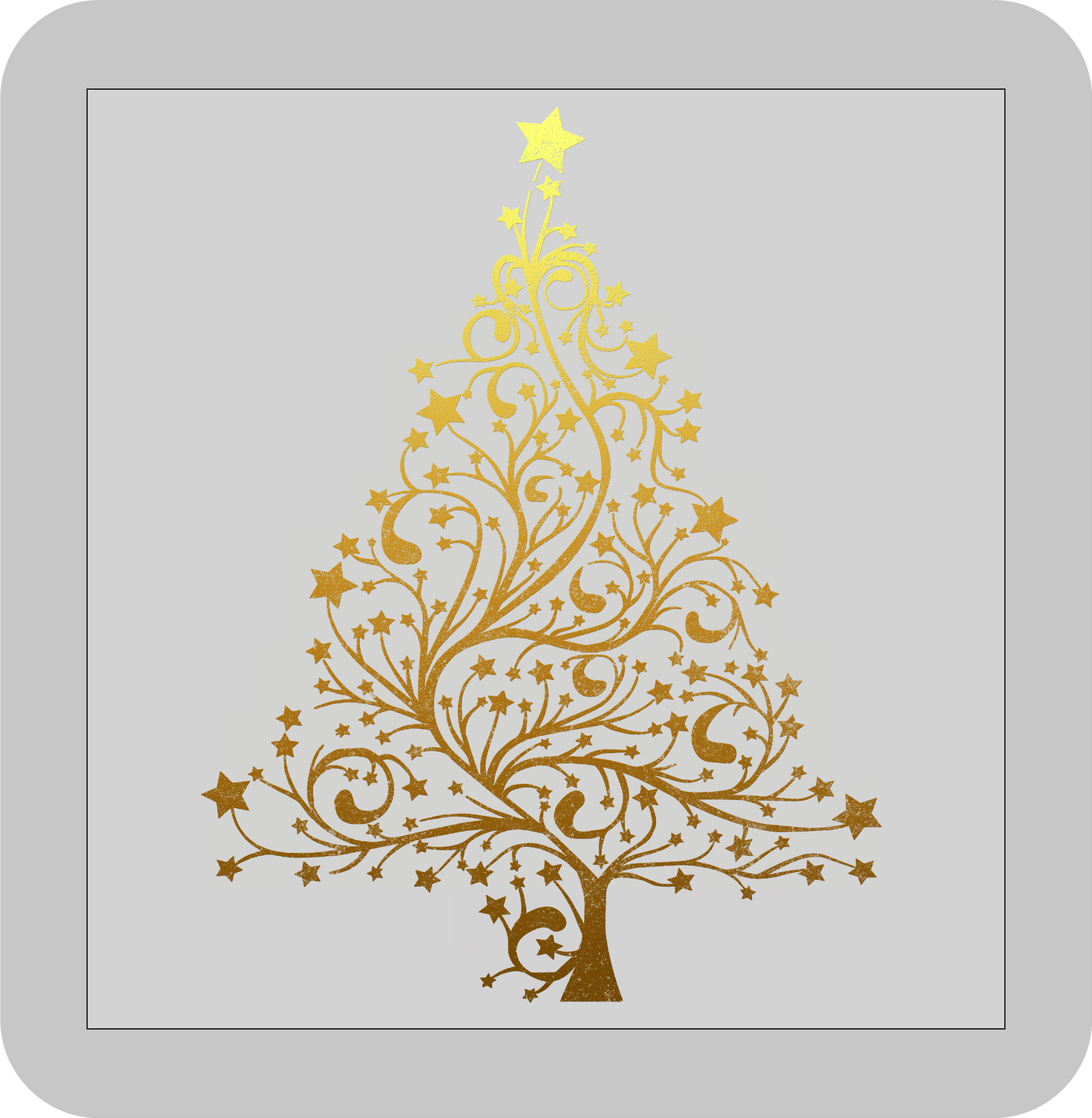 Christmas , Gold Tree  -DTF transfer