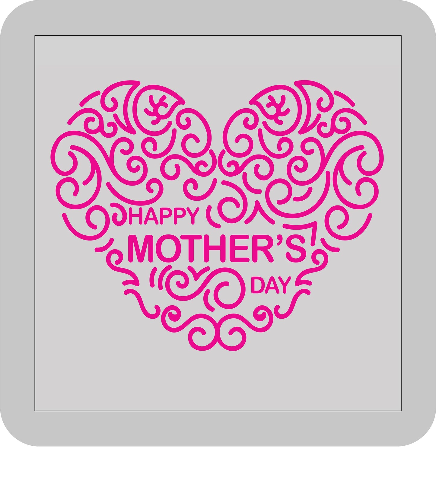 Mother's Day, Happy Mother's Day with fun pink design -DTF transfer