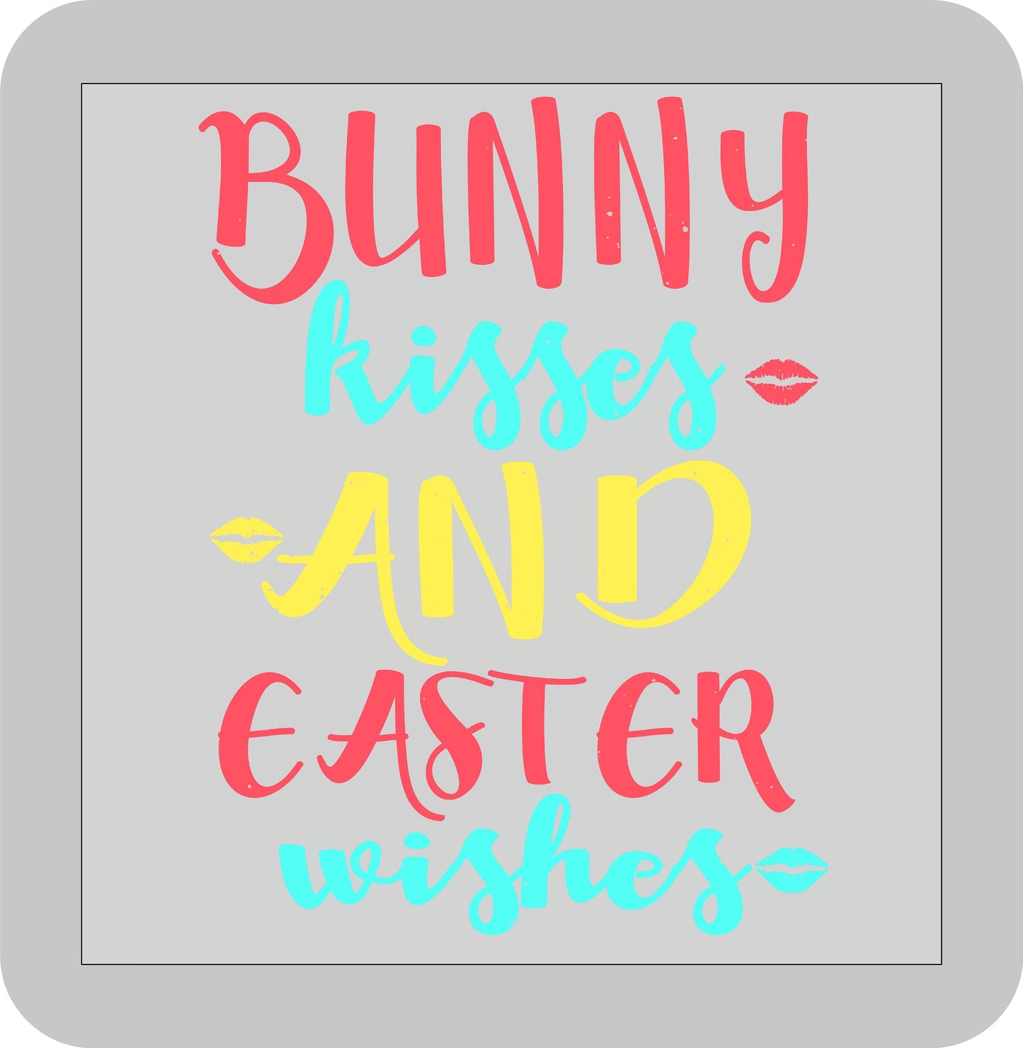 Easter, Bunny kisses and easter wishes -DTF transfer