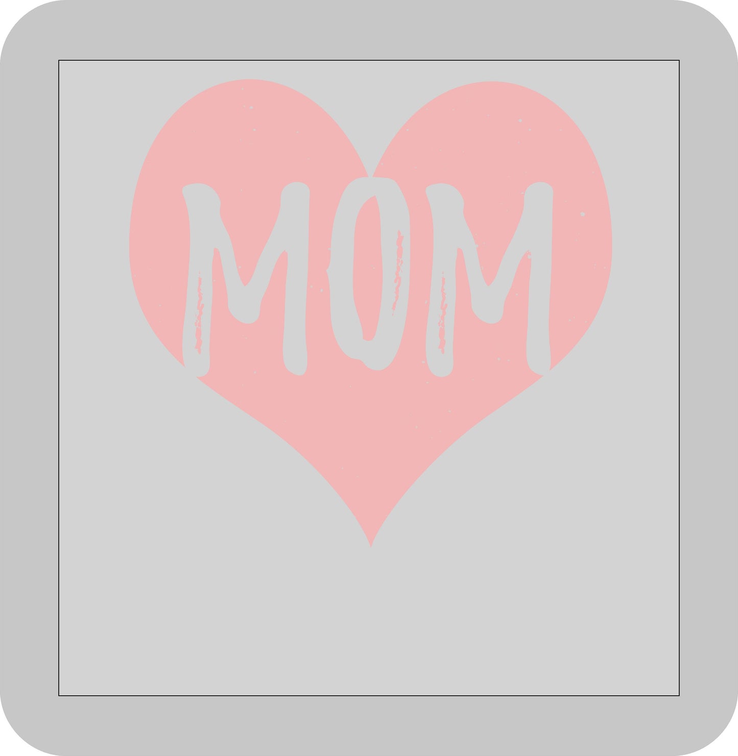 Mother's Day, MOM in a Heart-DTF transfer