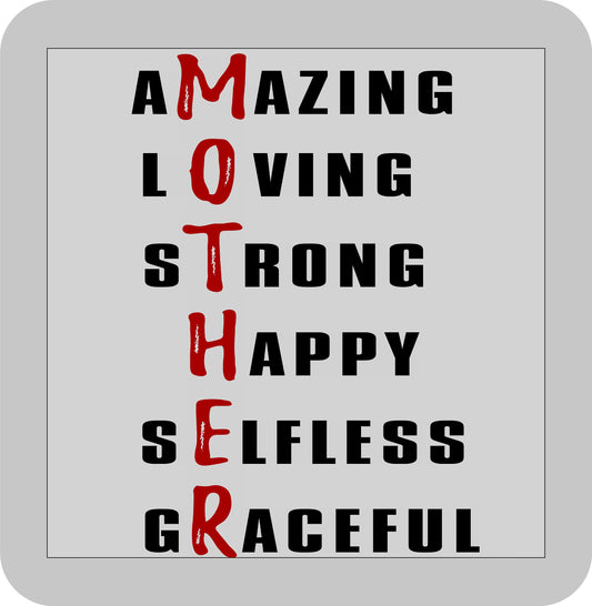 Mother's Day,MOTHER, amazing, loving, strong, happy, selfless,graceful -DTF transfer