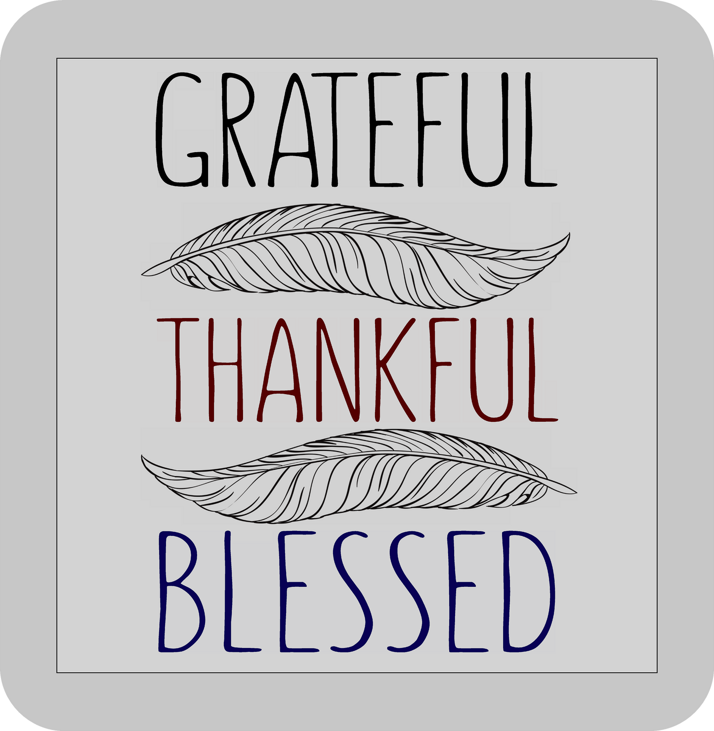 Thanksgiving , Grateful, Thankful, Blessed  -DTF transfer