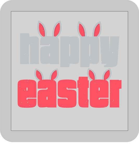 Easter, Happy Easter with bunny ears  -DTF transfer