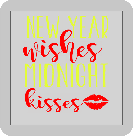 New Year's, New Year wshes Midnight kisses -DTF transfer